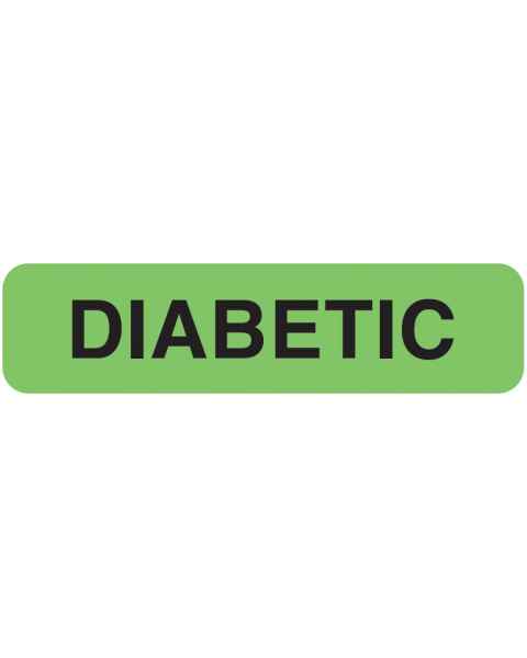 DIABETIC Label - Size 1 1/4"W x 5/16"H