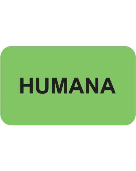 HUMANA Label - Size 1 1/2"W x 7/8"H