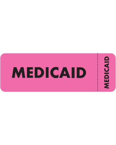 MEDICAID Label - Size 3"W x 1"H - Wrap Around Style