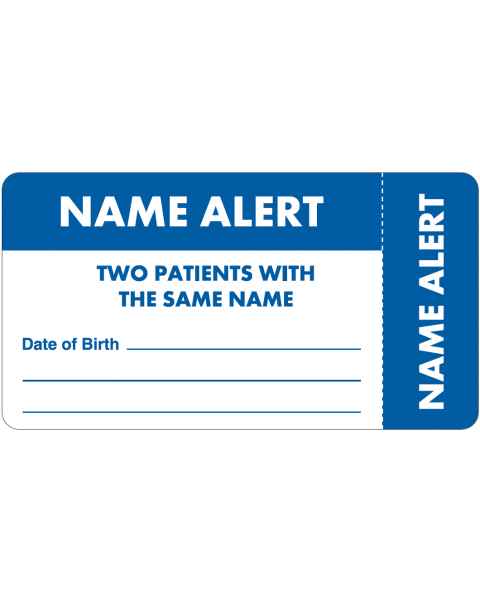 NAME ALERT Label - Size 3 1/4" x 1 3/4" - Wrap Around Style