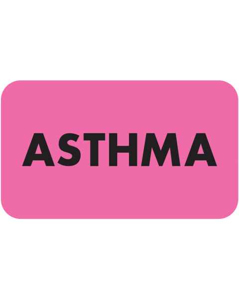 ASTHMA Label - Size 1 1/2"W x 7/8"H