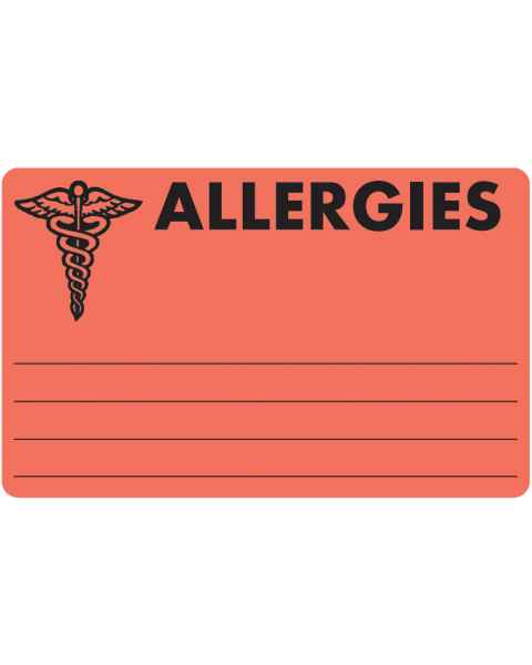 ALLERGIES Label - Size 4