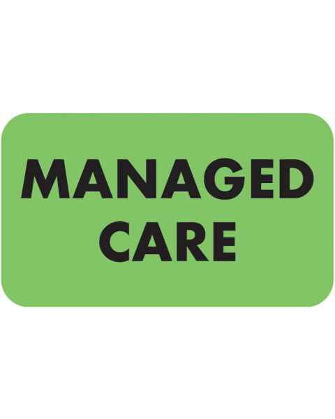MANAGED CARE Label - Size 1 1/2"W x 7/8"H