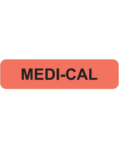 MEDI-CAL Label - Size 1 1/4"W x 5/16"H