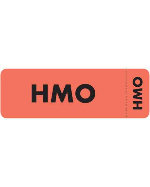 HMO Label - Size 3"W x 1"H - Wrap Around Style