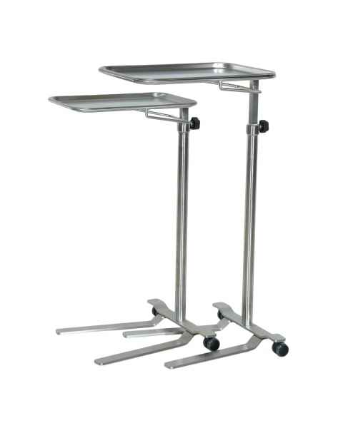 Mid Central Medical MCM730 and MCM731 Stainless Steel Mayo Stands with Knob Control