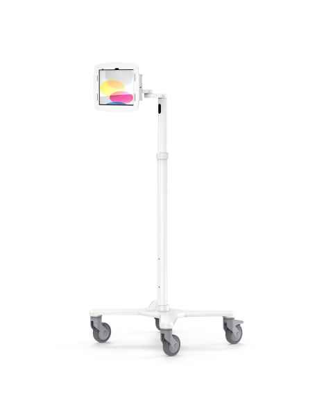 Compulocks MCRSTDEXW102IPDSW Premium Medical Rolling Cart with Space Secured Enclosure for 10.2