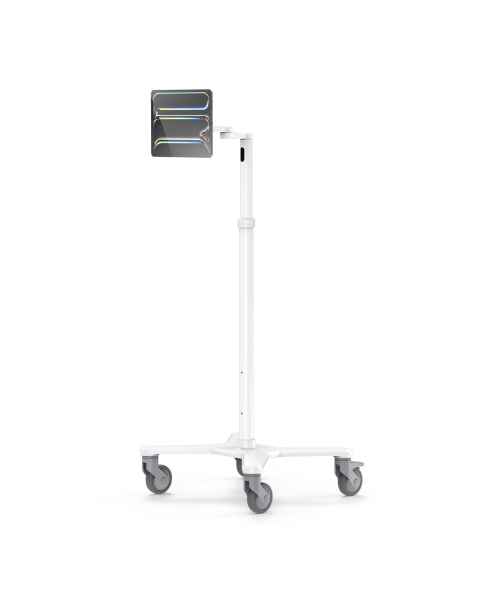 Compulocks MCRSTDEXWSMP01W Premium Medical Rolling Cart with High Bond Adhesive Pad Universal VESA Plate - Extended Arm (Tablet is Not Included)