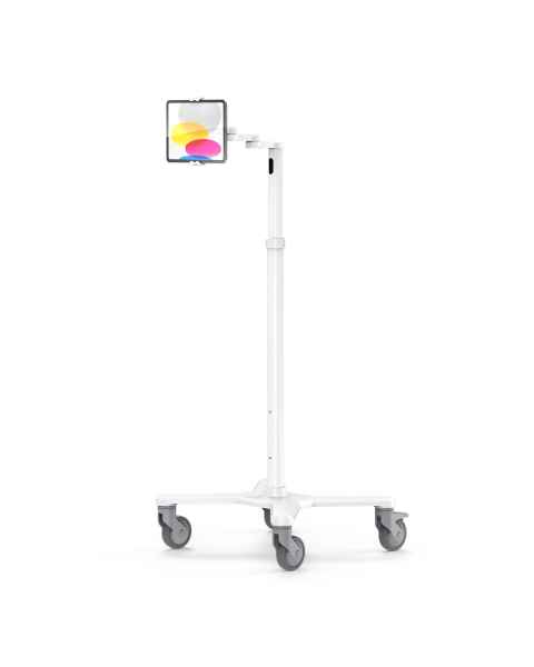 Compulocks MCRSTDEXWUCLGVWMW Premium Medical Rolling Cart with Cling Universal Tablet VESA Mount - Extended Arm (Tablet is Not Included)