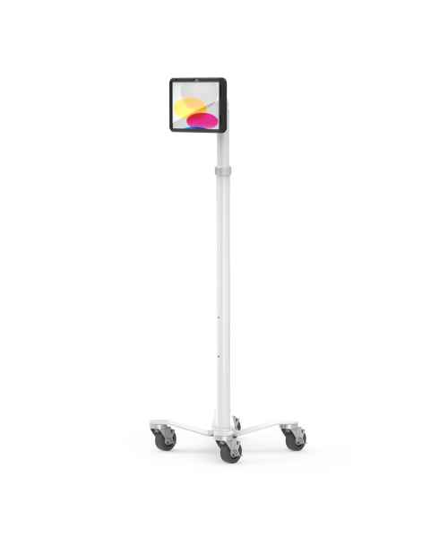 Compulocks MCRSTDWPMIP109 Medical Rolling Cart with PowerMove Secured Enclosure for iPad 10th-11th A16 Gen (Tablet is Not Included)