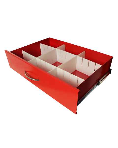 Harloff MD30-DIV6-B Basic Adjustable Plastic Divider Set for Standard Width Carts 6" Drawers (Drawer NOT included)