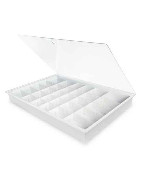 Harloff MD30-TRAY3SCLRCOV Clear Cover for Standard Width M-Series or A-Series Cart 3" Drawers (Please note that this SKU # only includes the clear plastic top. The insert tray and dividers shown in the picture are not included)