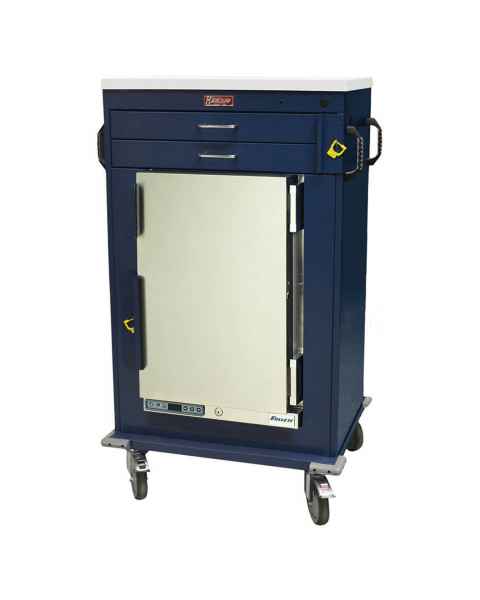 Harloff Model MH4200B Malignant Hyperthermia Cart with 1.8 Cubic Feet Follett Refrigerator, Two Drawers, Breakaway Lock