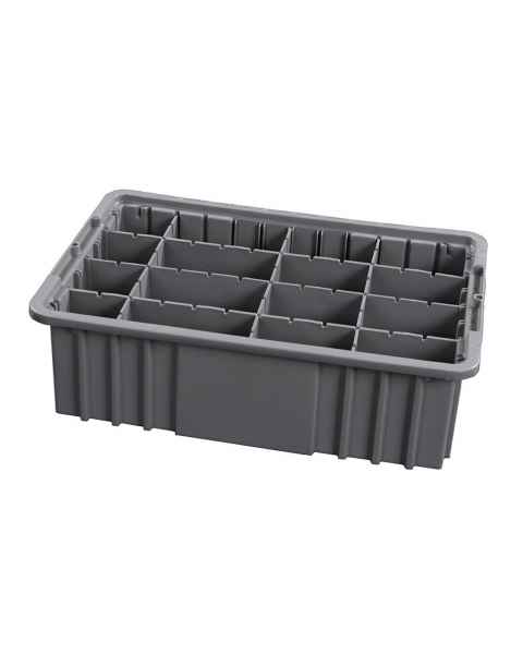 Harloff MR-6EXTRAY Drawer Exchange Tray with Adjustable Plastic Dividers for MR-Conditional Cart 6" High Drawers