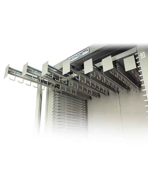 Harloff MSCATH7-8 Catheter Storage Slide Shelf with Seven Catheter Slides for Double Column MedStor Max Cabinets