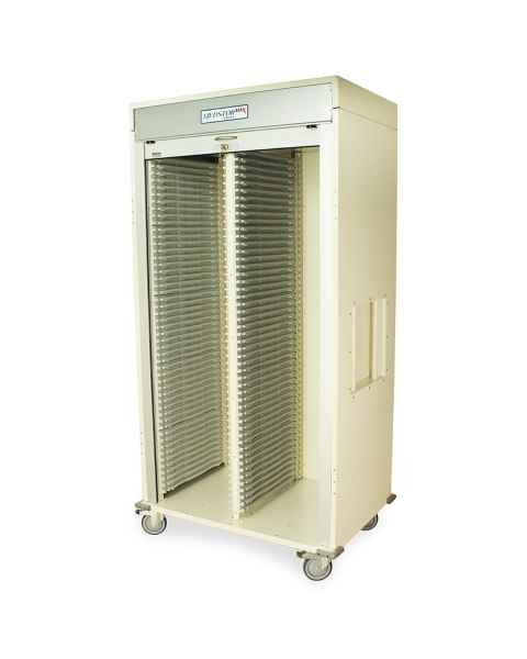 Harloff MSPM82-00TK MedStor Max Double Column Medical Storage Cabinet with Tambour Door, Key Lock