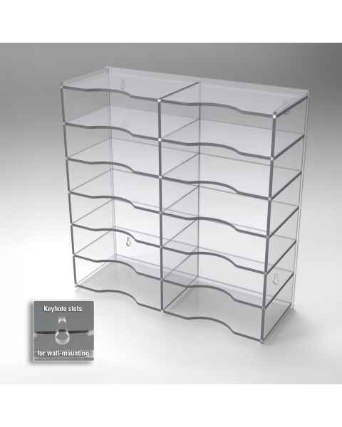 Poltex MTLCASRCK12-W Metal Cassette Rack, 12 Pocket