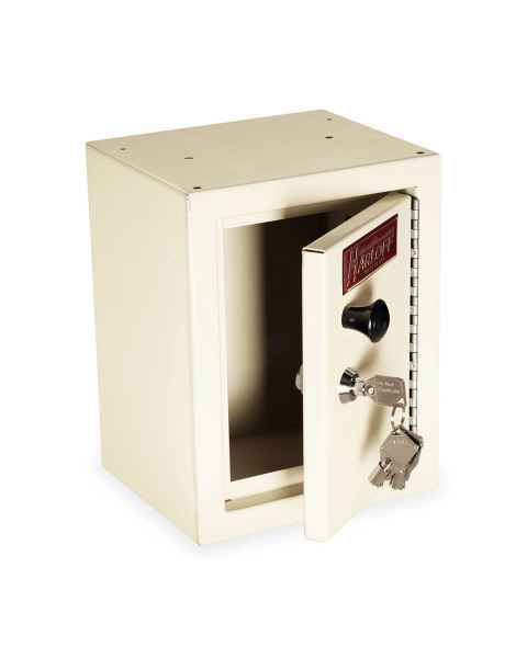 Harloff NC09B07-ST1 Mini Narcotics Cabinet, Single Door with Single Tubular Lock, 9" H x 7" W x 6" D - Open Door