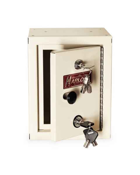 Harloff Mini Narcotics Cabinet, Single Door with Double Tubular Lock, 9" H x 7" W x 6" D