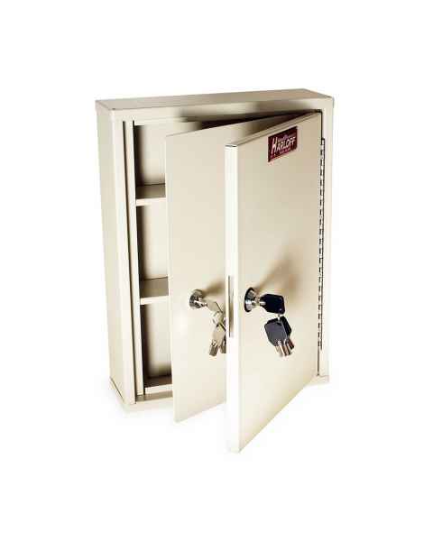 Harloff NC16A12-DT2 Thin Profile Narcotics Cabinet, Outer Door & Inner Door with Tubular Lock, 16" H x 12" W x 4" D - Open Doors