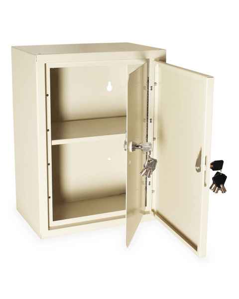 Harloff NC16C12-DT2 Medium Narcotics Cabinet, Outer Door & Inner Door with Tubular Lock, 16" H x 12" W x 8" D - Open Doors