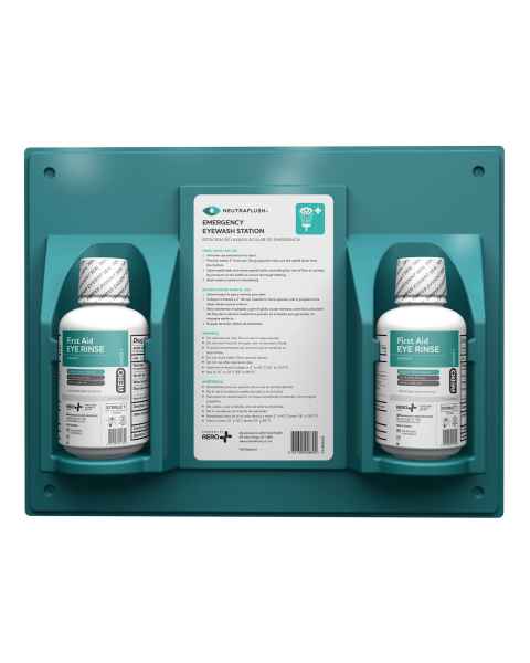 AERO Healthcare NFS0162 NeutraFlush Emergency Eyewash Wall Station, 16 oz - Front View