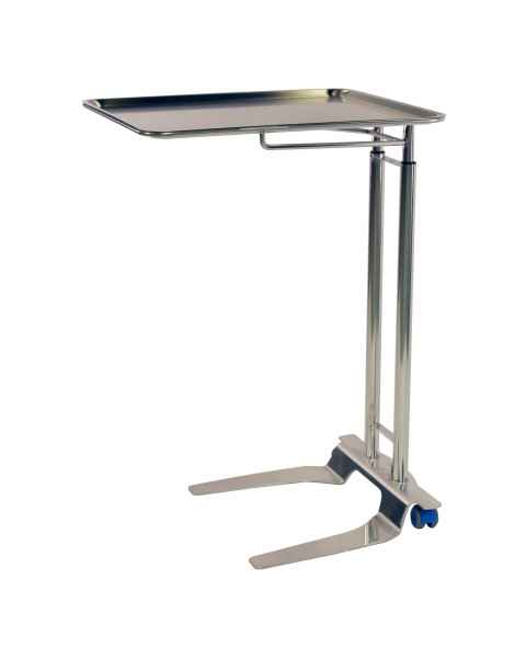 Pedigo P-1065-SS Stainless Steel Foot-Operated Mayo Stand with 20" x 25" Tray