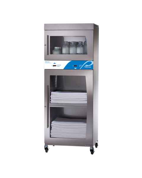 Pedigo P-2147 Dual Compartment Blanket and Fluid Warmer with 5" Casters - 18.4 Cubic Feet (Fluid Bottles and Blankets are not Included)