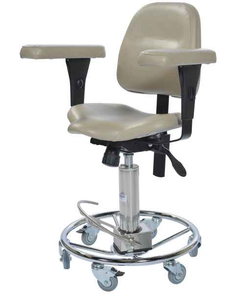 Pedigo Hydraulic Surgeons Stool With Backrest & Armrests