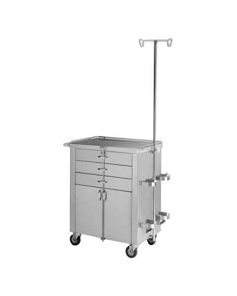Pedigo P-7202-C Stainless Steel Cardiac and Anesthetist Cabinet with Accessories (UMI Model P-7202-C-SS)