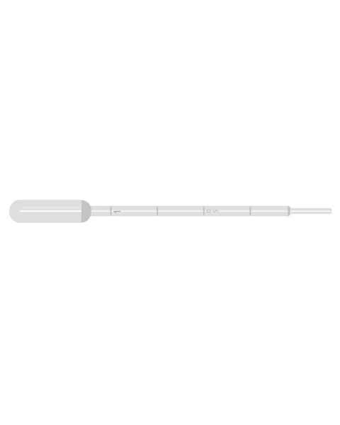 5mL Transfer Pipette - Large Bulb, Graduated to 1mL, 150mm Length