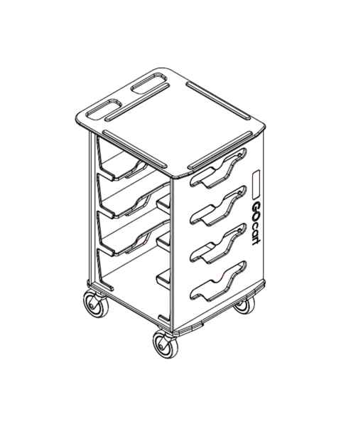 Capsa P6204 Endoscope Transport GOcart™ with 4-Tray Capacity