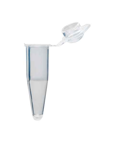 Globe Scientific PCR-02D 0.2 mL Individual PCR Tube with Cap - Dome Cap, Clear