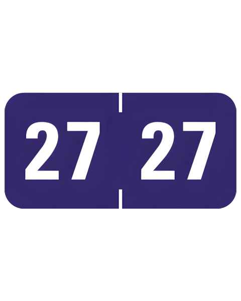 Arden Label PFYV-27-T4 Profile Compatible PFYV Series 2027 Year Labels - Size 3/4