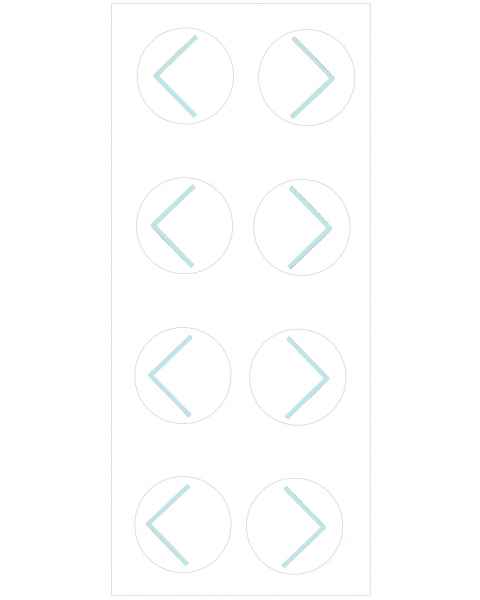 PortalMark Radiation Treatment Corner Sheet Labels for Dark Skin Surfaces