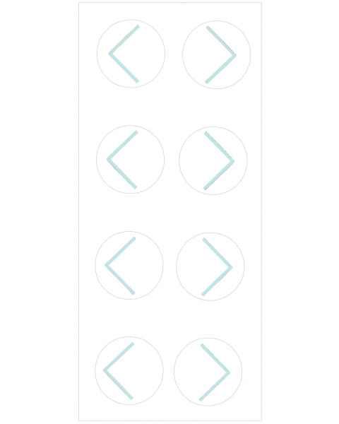 PortalMark Radiation Treatment Corner Sheet Labels for Dark Skin Surfaces