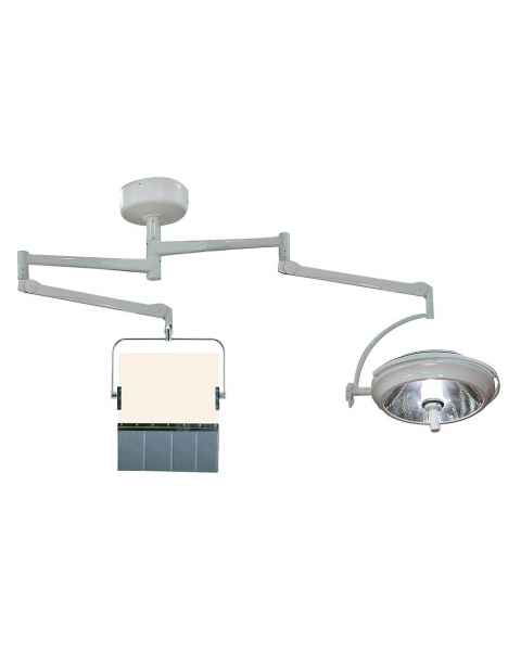 Phillips Safety PTO-005 Ceiling Mounted Overhead Lead Acrylic Barrier with Lead Curtain and Light