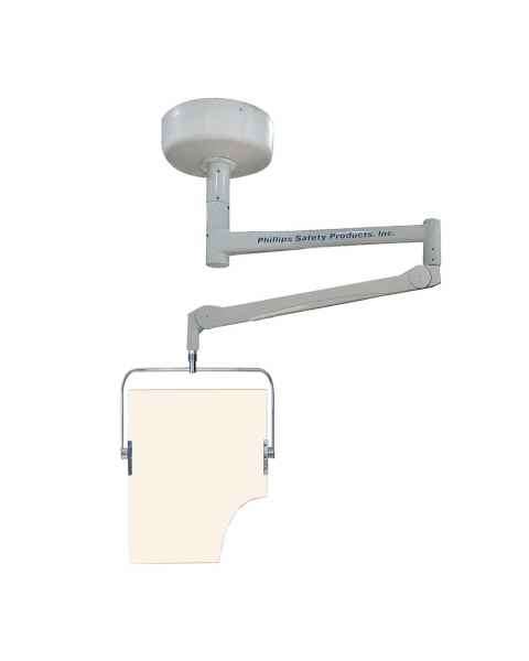 Model PTO-006 Ceiling Mounted Overhead Lead Acrylic Barrier with Torso Cutout