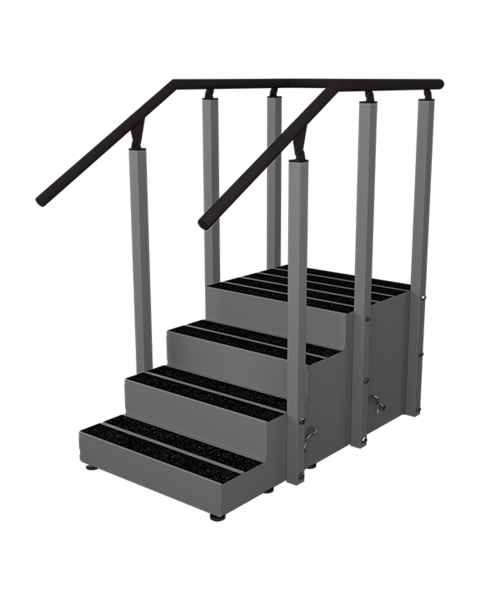Pivotal Health Solutions PTST-002-AHR-A Straight Aluminum Rehabilitation Staircase