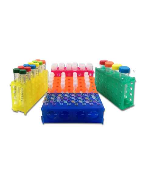 MTC Bio R1030 4-Way Rack for 4x50mL, 12x15mL, 32x1.5/0.5mL Tubes - Rainbow Pack