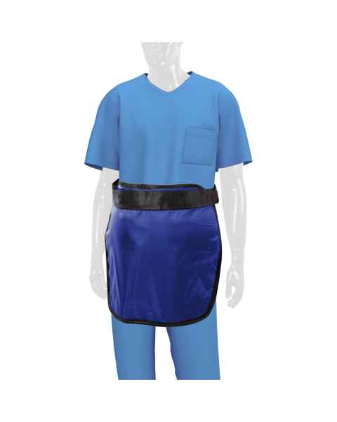 Phillips Safety RA-MP Maternity Panel Half Apron - Nylon Fabric Royal Blue with Black Trim