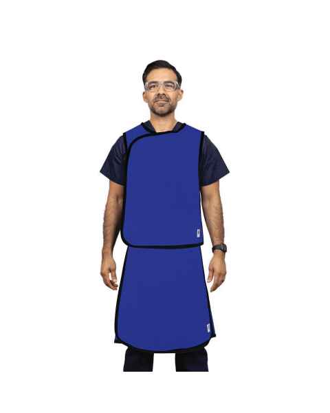 Phillips Safety RA-VSA Vest and Skirt Full Overlap Apron - Royal Blue Nylon Fabric with Black Trim