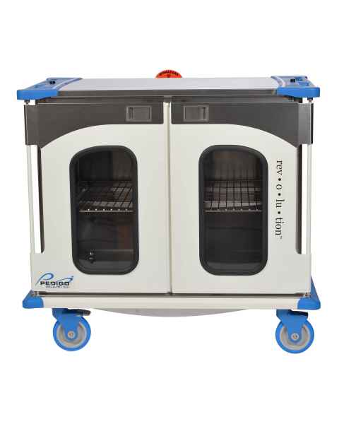Pedigo RCC-242-B Revolution Closed Surgical Case Cart with Double Door - 46.25"W x 27.5"D x 42"H
