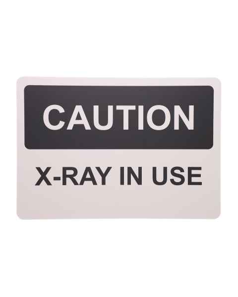 Phillips Safety RD-WS-P-014-BK Caution X-Ray In Use Silk Screened Sign - White/Black