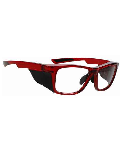 Model 15011 Plastic Frame Radiation Glasses - Crystal Red