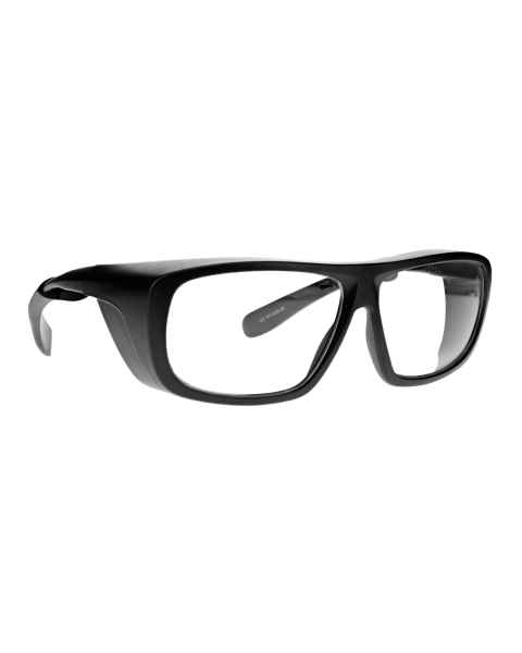 Phillips Safety Plastic Frame Radiation Glasses Model 9388 - Black (Right Angle View)