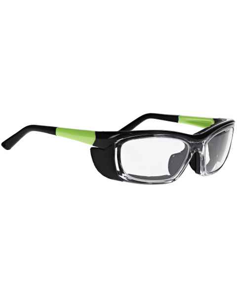 Plastic Frame Radiation Glasses Model EX601 - Matte Apple Green with Foam Gasket EX601BFS-AP-50SS