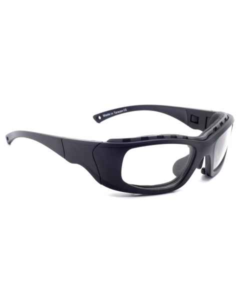 Phillips Safety Model JY7 Wrap Around Radiation Glasses - Black JY7-BK