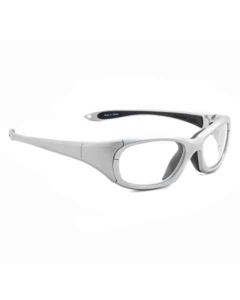 Silver Wrap Around Radiation Glasses Model MX30 - Frame Size 55-20-130