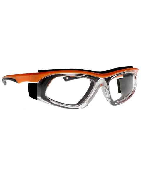 Plastic Frame Radiation Safety Glasses Model T9603 - Orange/Clear OR-50SS